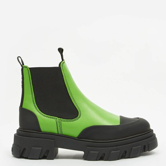 Ganni Low Chelsea Boots Flash Green EU 40  BRAND NEW NEVER WORN - Picture 1 of 6